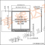 1.54-inch display screen without baffle edge backlight - H15404 series